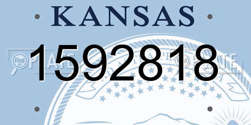 1592818 Kansas License Plate