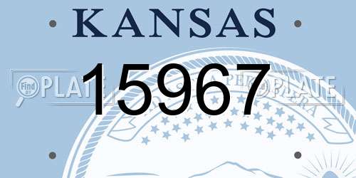15967 Kansas License Plate