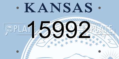 15992 Kansas License Plate