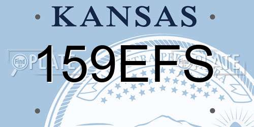 159EFS Kansas License Plate