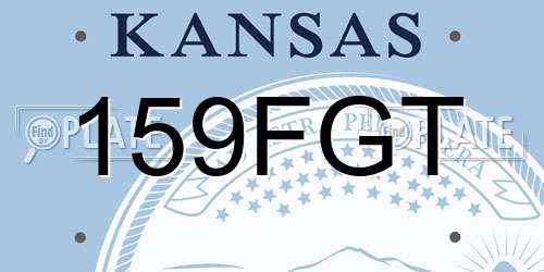 159FGT Kansas License Plate