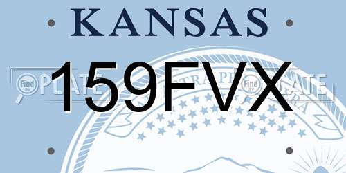 159FVX Kansas License Plate