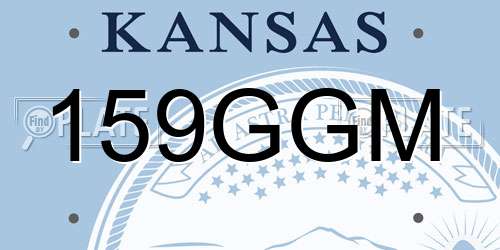 159GGM Kansas License Plate