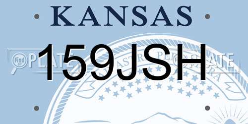 159JSH Kansas License Plate