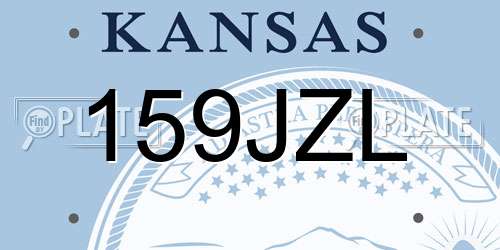 159JZL Kansas License Plate