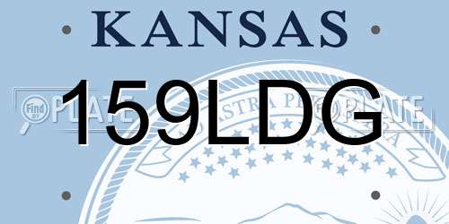 159LDG Kansas License Plate