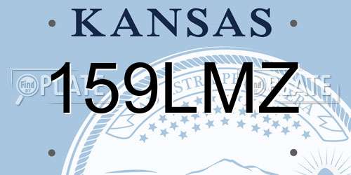 159LMZ Kansas License Plate