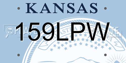 159LPW Kansas License Plate
