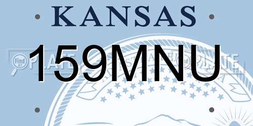 159MNU Kansas License Plate