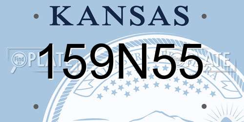 159N55 Kansas License Plate