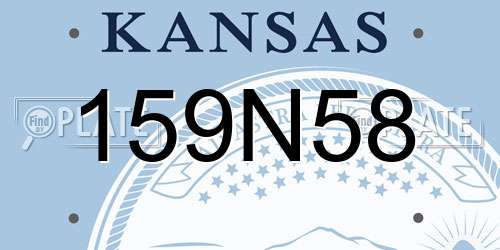 159N58 Kansas License Plate