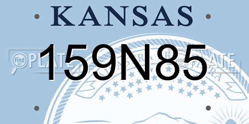 159N85 Kansas License Plate