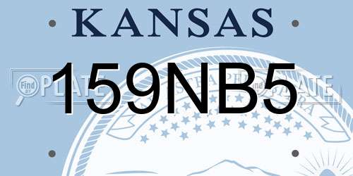 159NB5 Kansas License Plate