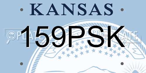 159PSK Kansas License Plate