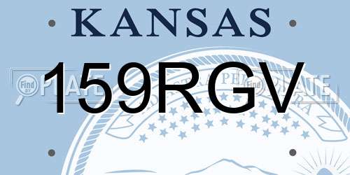 159RGV Kansas License Plate