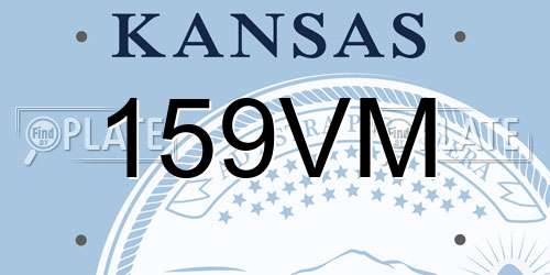 159VM Kansas License Plate
