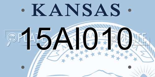 15AI010 Kansas License Plate