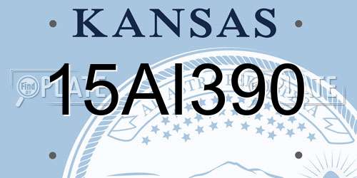 15AI390 Kansas License Plate