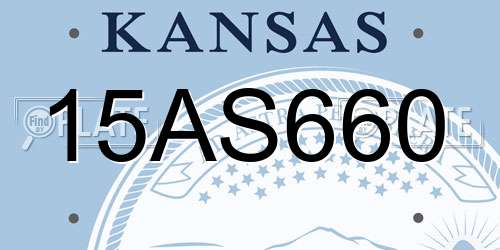 15AS660 Kansas License Plate