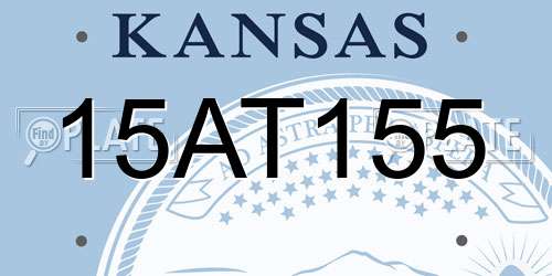 15AT155 Kansas License Plate