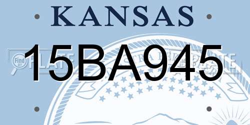 15BA945 Kansas License Plate