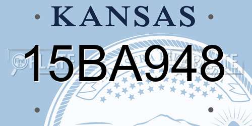 15BA948 Kansas License Plate