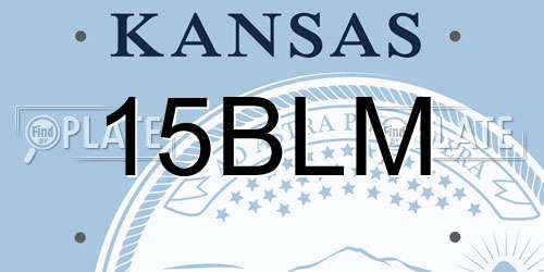 15BLM Kansas License Plate