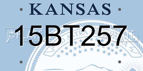 15BT257 Kansas License Plate