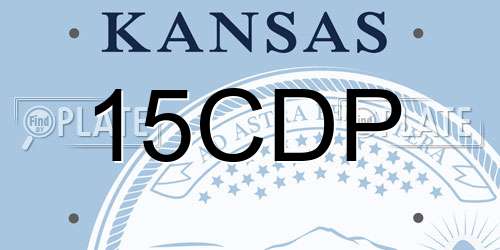 15CDP Kansas License Plate