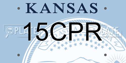 15CPR Kansas License Plate