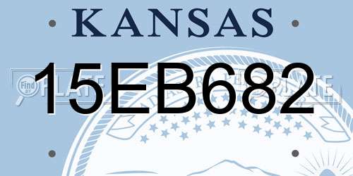 15EB682 Kansas License Plate