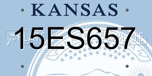 15ES657 Kansas License Plate
