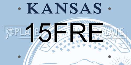 15FRE Kansas License Plate