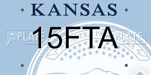 15FTA Kansas License Plate