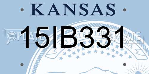15IB331 Kansas License Plate