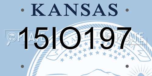 15IO197 Kansas License Plate