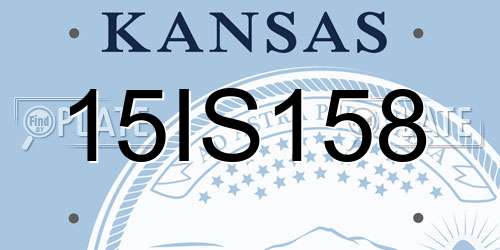 15IS158 Kansas License Plate