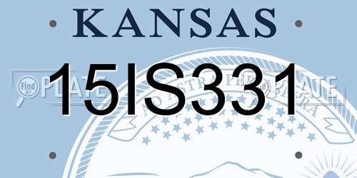 15IS331 Kansas License Plate
