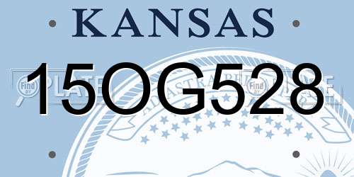 15OG528 Kansas License Plate