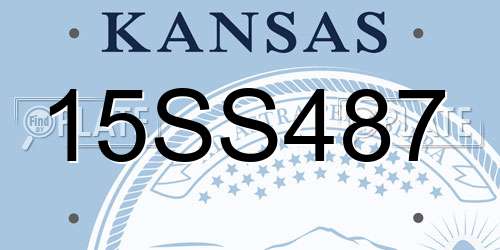 15SS487 Kansas License Plate