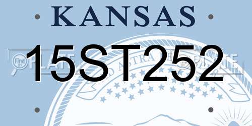 15ST252 Kansas License Plate