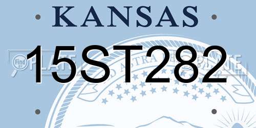 15ST282 Kansas License Plate