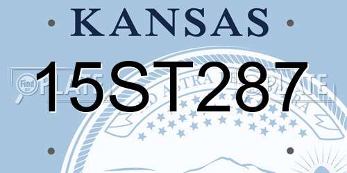 15ST287 Kansas License Plate