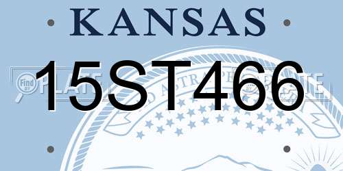 15ST466 Kansas License Plate
