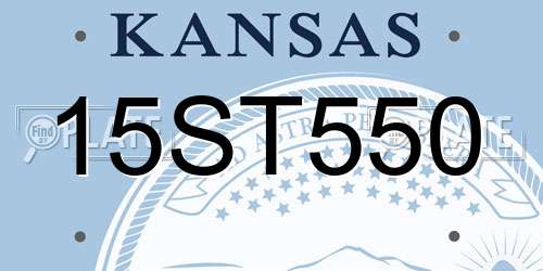 15ST550 Kansas License Plate