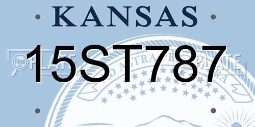 15ST787 Kansas License Plate