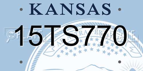 15TS770 Kansas License Plate