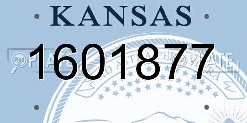 1601877 Kansas License Plate