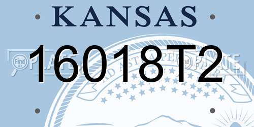 16018T2 Kansas License Plate