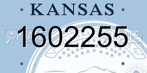 1602255 Kansas License Plate